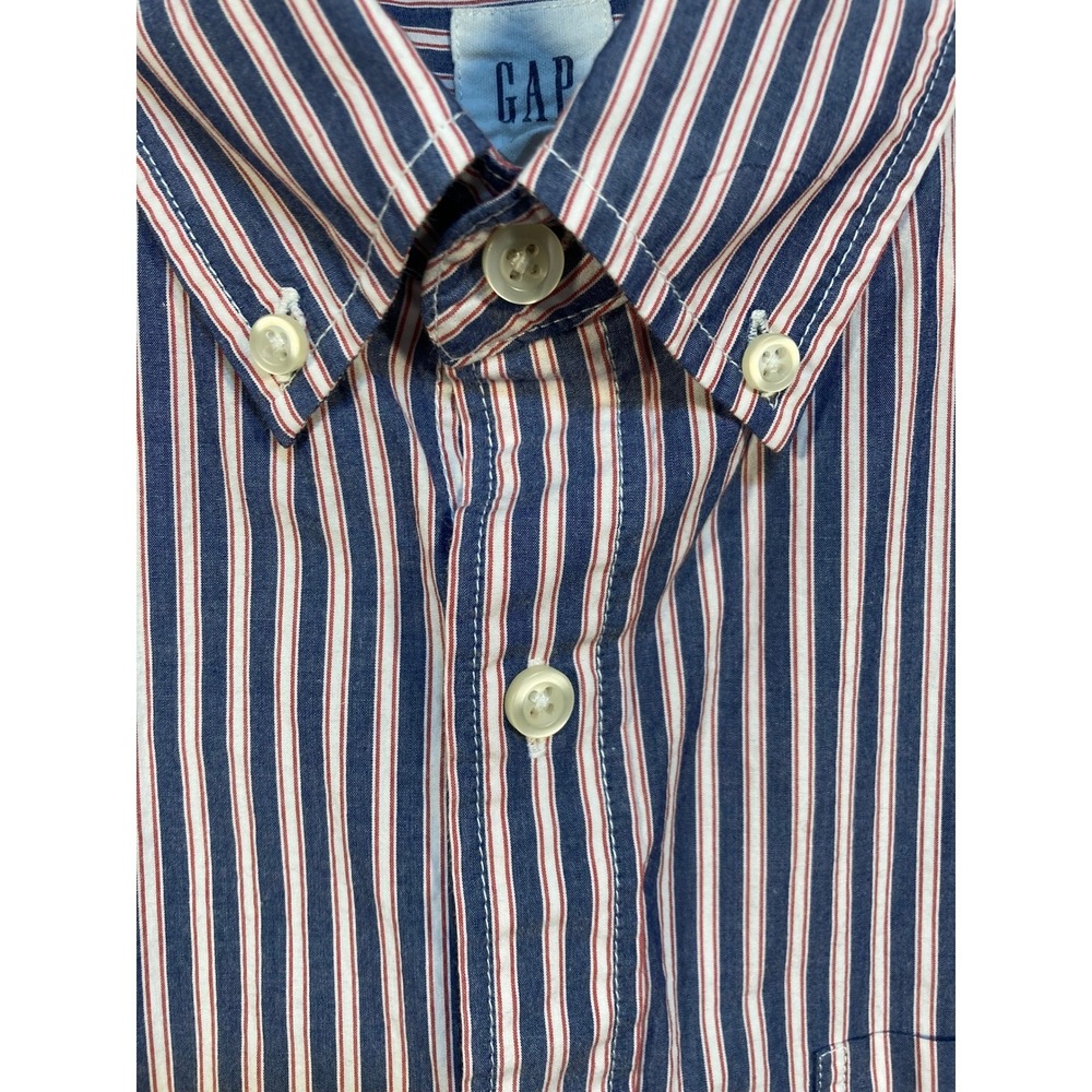 GAP Mens Striped Button Down Shirt Long Sleeve Casual Business Size L - Picture 6 of 12